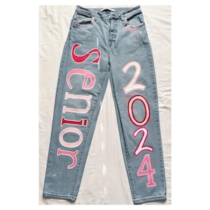 Hand Painted Senior Jeans