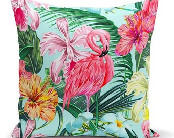 Flamingo pillow case | Etsy Flamingo Pillow Case Sofa Cushion