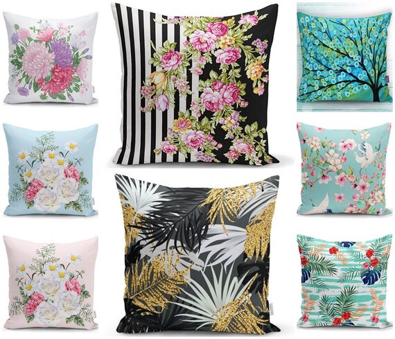 Closing Shop Sale Life Tree Gol Leaves Colourful Cushion Cover
