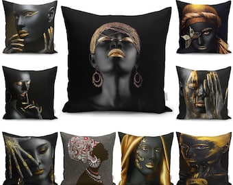 18x18 That Melanin Tho Living My Blessed Life Beautiful Black Woman with Cute Afro Throw Pillow Multicolor 18x18 That Melanin Tho Living My Blessed Life Beautiful Black Woman with Cute Afro Throw Pillow Multicolor