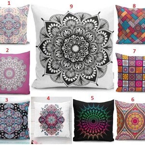 Mandala Indian Chakra Bohemian Pillow Hippie Decorative  Soft Throw Pillow Covers for Living Room Cushion Covers Bedding Housewarming Decor