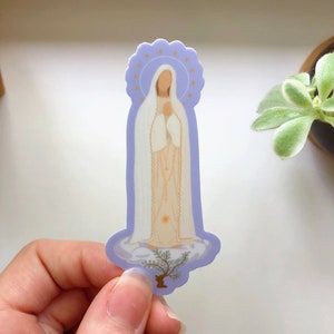 Our Lady of Fatima Waterproof Vinyl Sticker