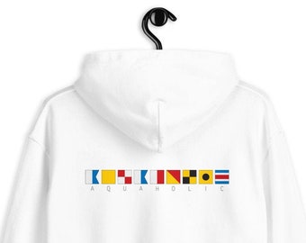 CUSTOMIZABLE Back Printed Nautical Sailing Signal Flag Hoodie