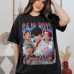 Kpop Saja Boys-shirt, Saja Boys-fancadeaus, Kpop Demon Hunters-T-shirt, Demon Hunters-merchandise, Kpop Huntrix-pinshirt, filmfanshirt