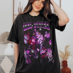T-shirt Jinu pour le dîner fille, dîner fille Jinu Saja T-shirt pour garçons Hunter Bootleg Fan, chemise tigre chasseurs de démons Kpop, produits dérivés chasseurs de démons
