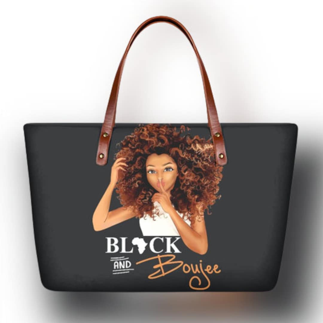 Black and Boujee Tote Bag Afro Tote Bag African Queen Tote 