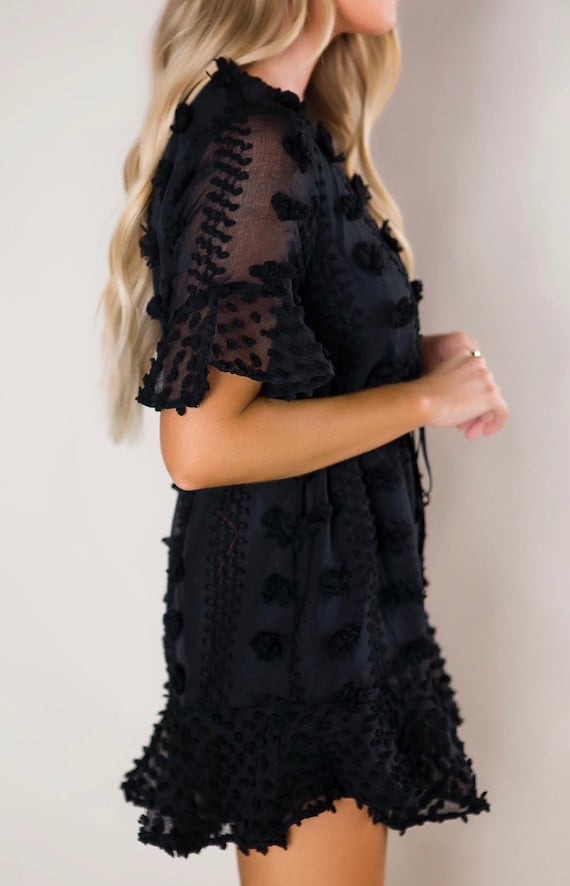 short black holiday dress Miss Me Sequin Mini Dress | Black | Womens