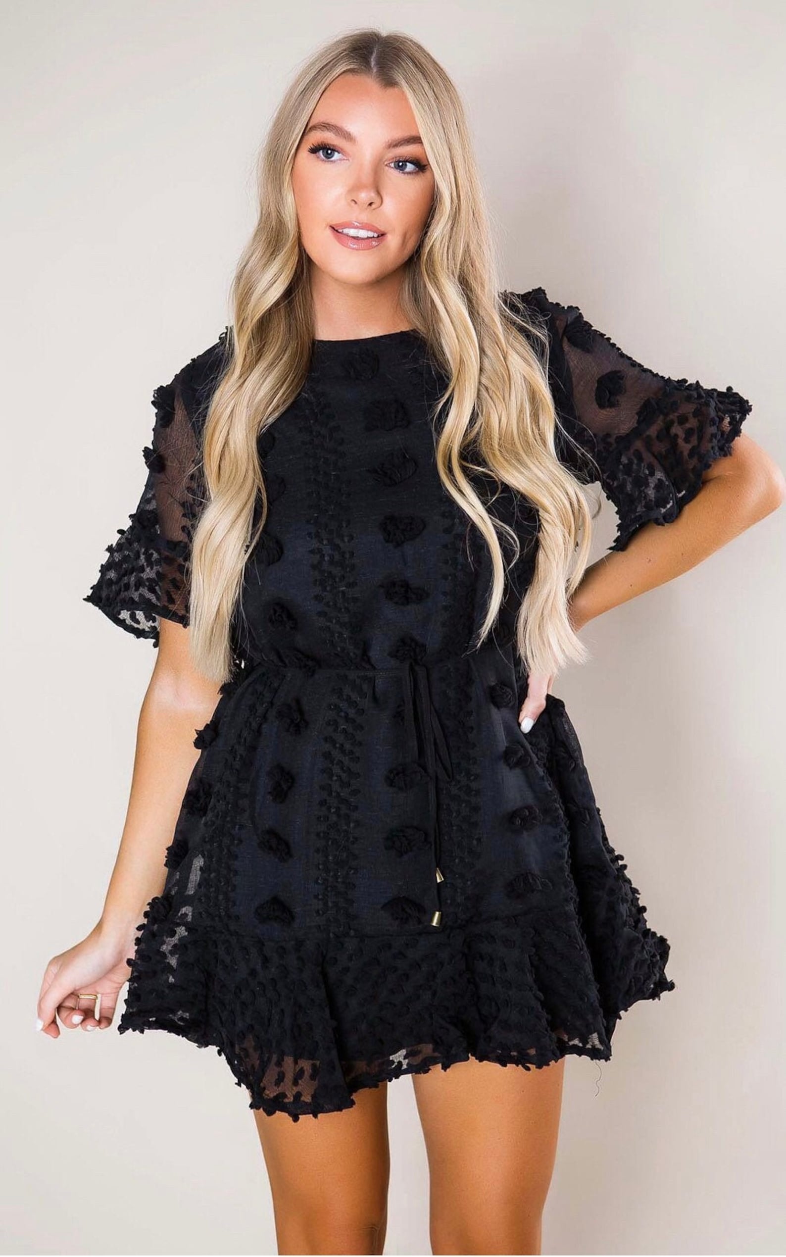 brown short sleeve dress Midi Lace Lexica - Create a Size:28W segment_mature