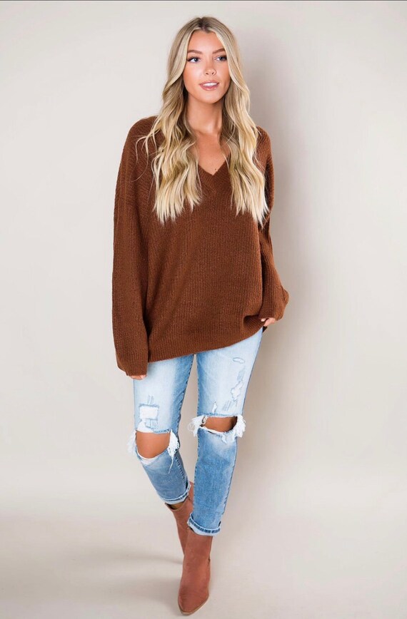 rust oversized sweater
