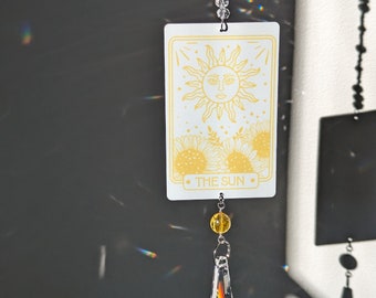 Sun Tarot Card Crystal Suncatcher