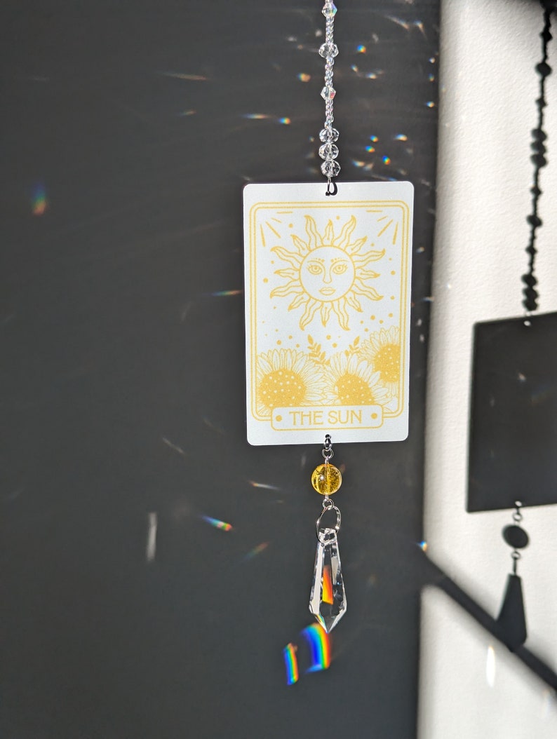 Sun Tarot Card Crystal Suncatcher image 1