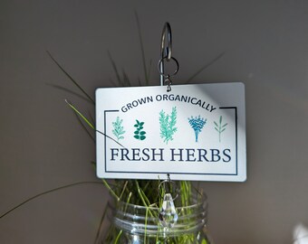 Herb Plant Stake Suncatcher Sign