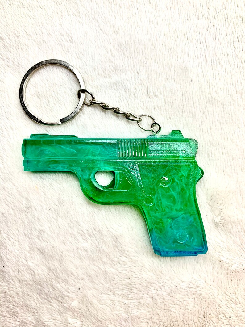 Mini Gun Resin Gun Keychain Customised Resin Gun Keyring. Etsy