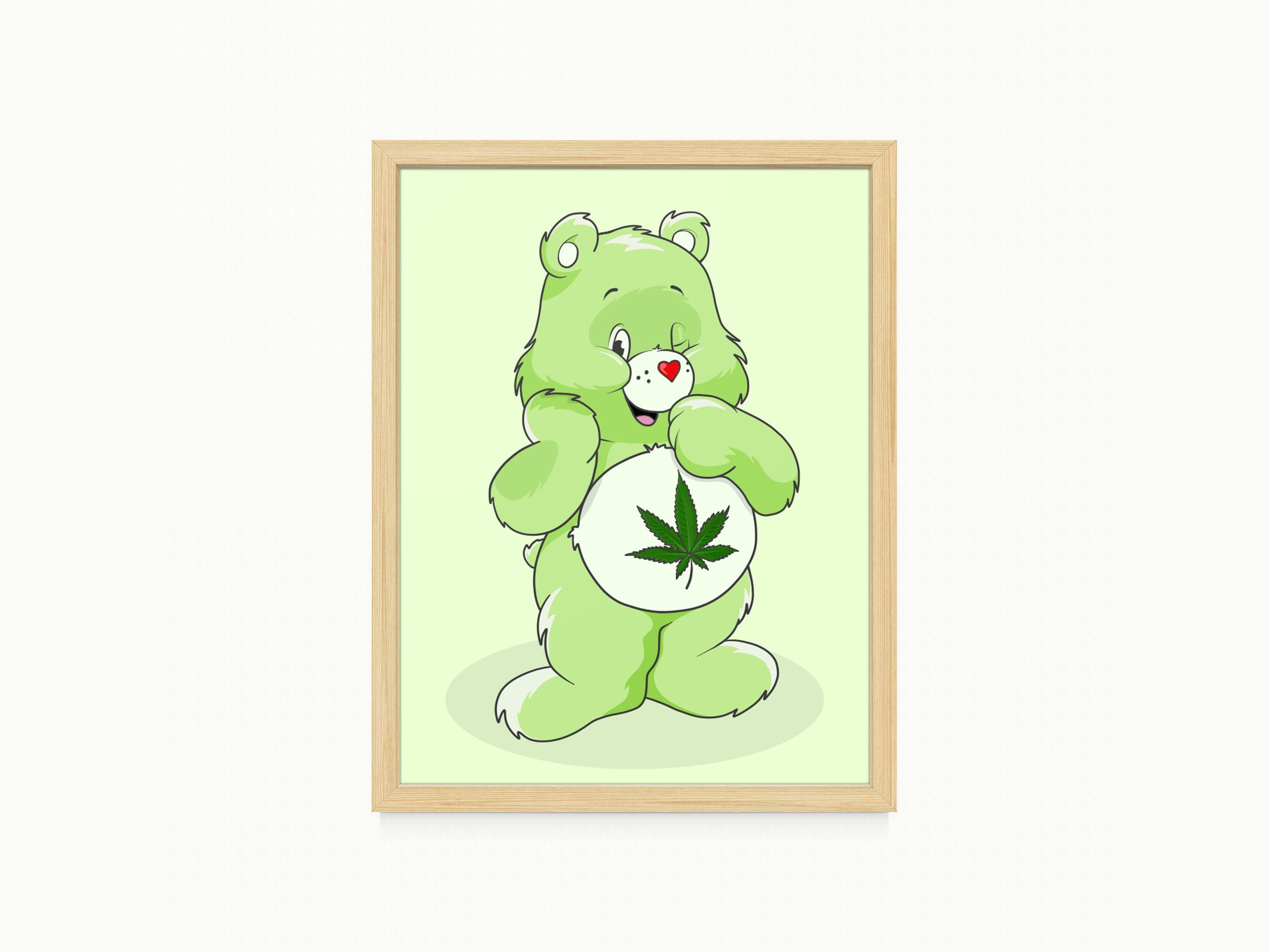Cannabis Care Bear Printable Artwork PNG Digital Files Wall Etsy México