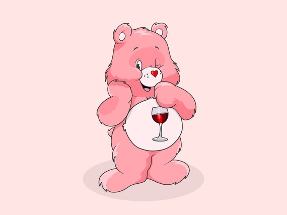 pink care bear background