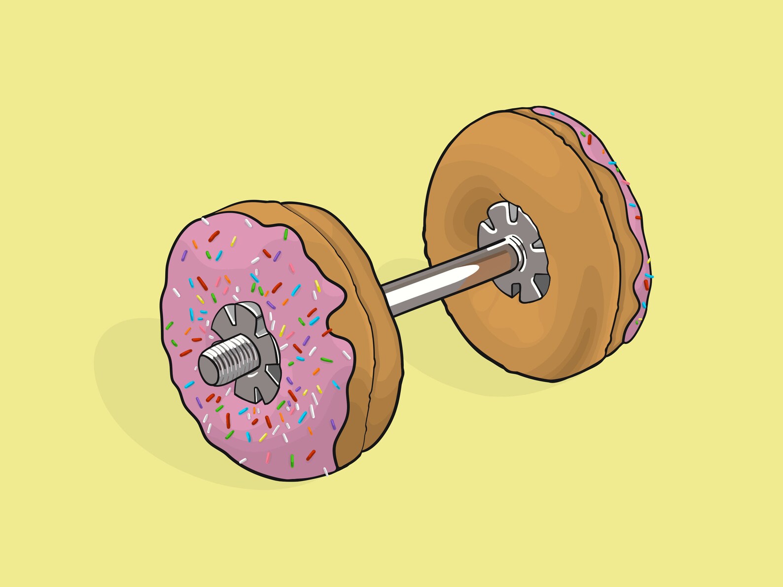 Donut Dumbbell Printable Artwork PNG Digital Files Wall Art Etsy España