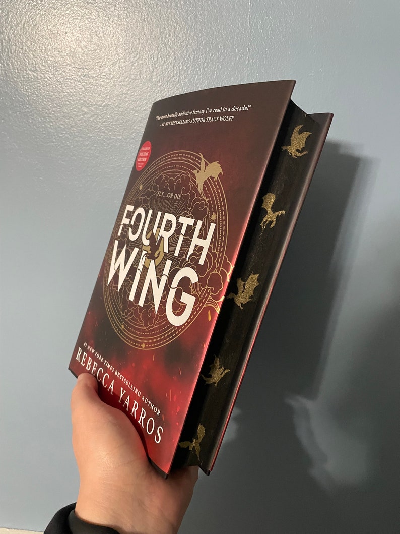 Special Edition Fourth Wing, Custom Sprayed Edges, Gold Dragons Etsy