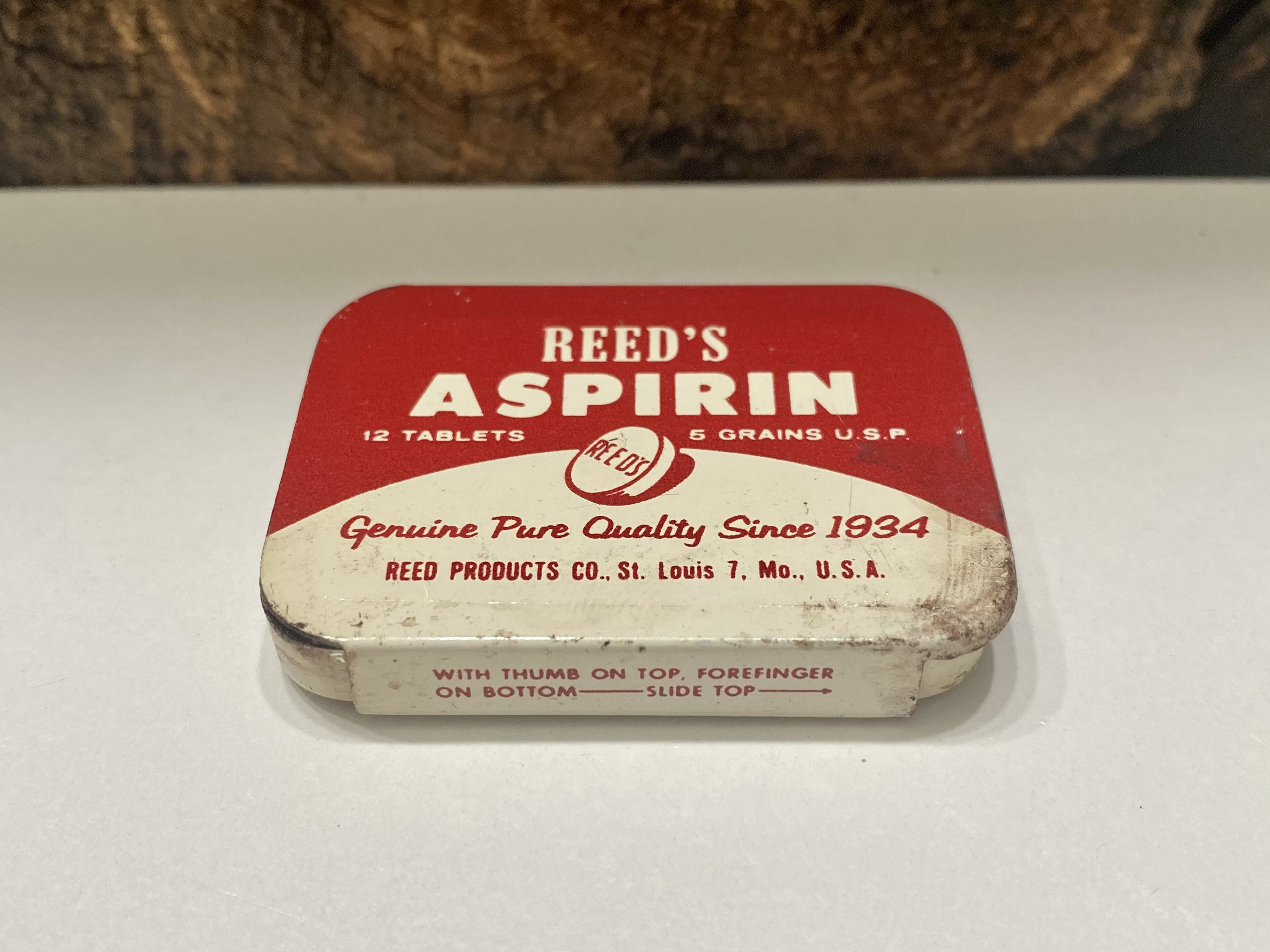 Vintage Aspirin Reeds Aspirin 12 Tablets of Aspirin picture