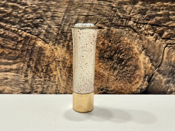 Vintage Avon Lipstick: Ripe Cherry Red, Silver & Gold Tone Metal View 5