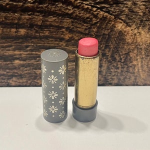 Vintage Blumen Lippenstift, Silber Lippenstift, Grau und Silber Lippenstift, Vintage Avon Lippenstift, 1980er Jahre Lippenstift, Vintage Vanity Decor
