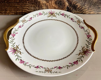 Vintage Limoges Plate Dish: French Floral Vanity Decor