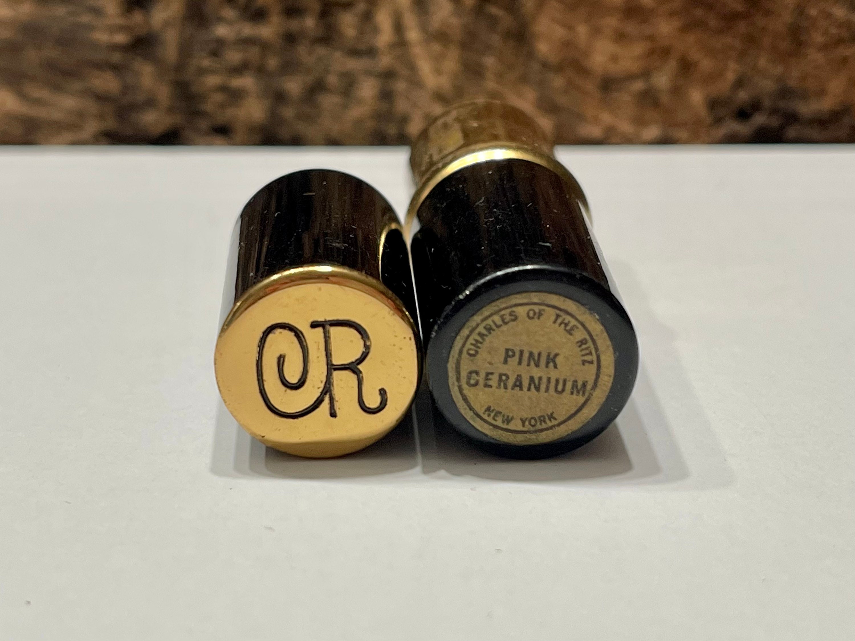 Vintage Charles of the Ritz Lipstick: Black & Gold Metal Case