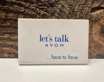Vintage Avon Compact Mirror: 'Let's Talk' 1980s Purse Mirror