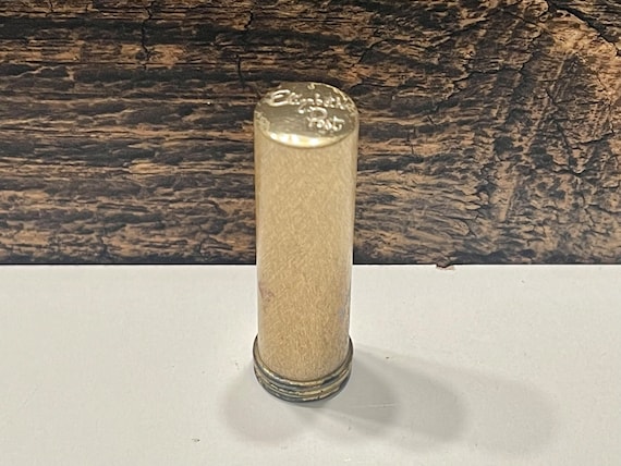 Vintage Elizabeth Post Lipstick: Pink Lilac Gold Tone Metal