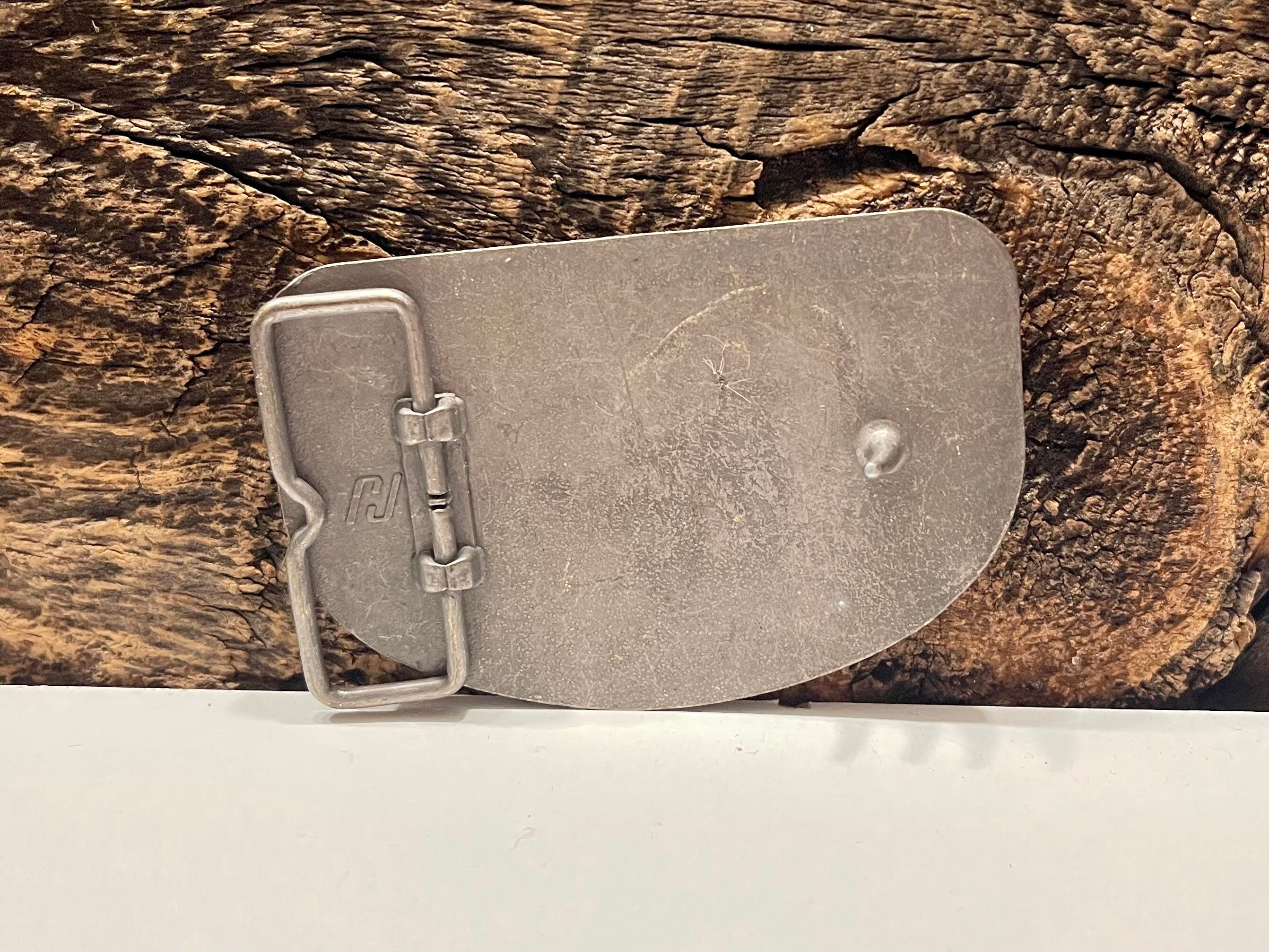 Vintage buckle leather western embroidery belt/ヴィンテージ