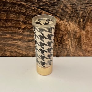 Vintage Lipstick, Avon Lipstick, Checkered Black and White Lipstick Case, Orange Lipstick, Triangle Geometric Lipstick, Vintage Vanity