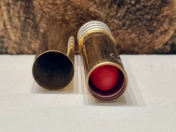 Vintage Lipstick, DVF True Red Lipstick, Gold Met… - image 8