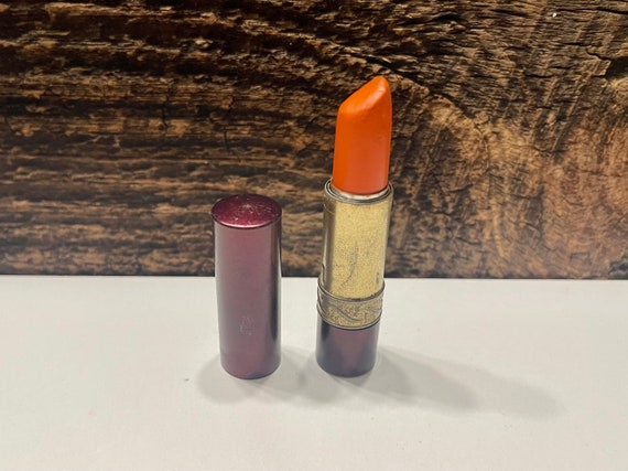 Vintage Avon Ripe Cherry Lipstick, Brown & Gold Tone - 1980s Vanity Decor