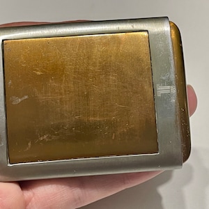 Vintage Lentheric Compact, Silver and Gold Compact, Metal Compact, Vintage Mirror Compact, Powder Compact, Vintage Puff Compact