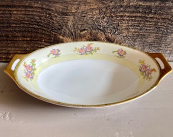 Vintage Meito China Vanity Dish: 'The Berkshire' Floral Porcelain Bowl