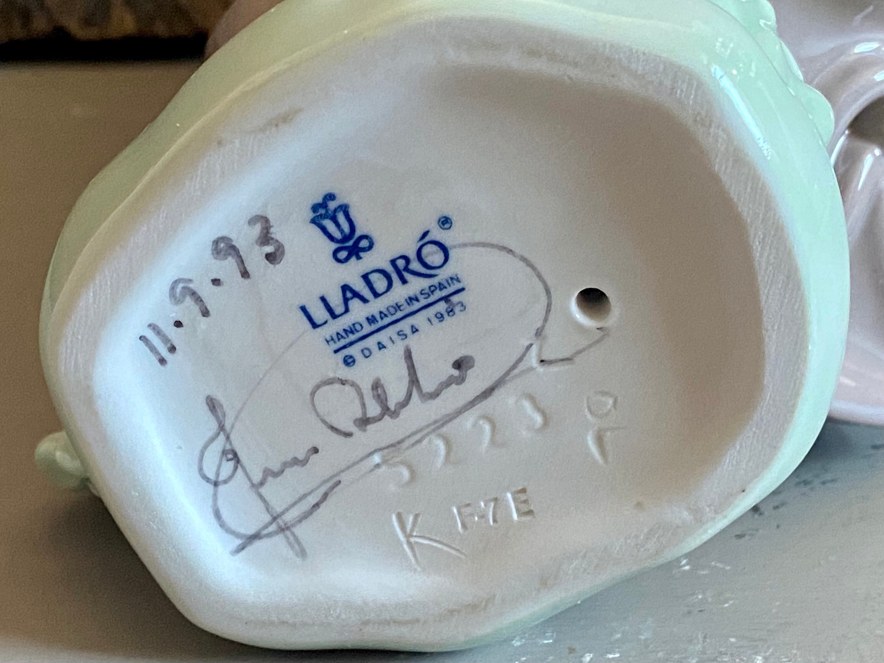 Vintage Lladro Spain Signed Porcelain 