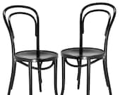 Set of 2 Thonet Bentwood Chairs Handcrafted Traditional Kitchen Furniture Wood Cafe Bistro Chairs Wooden Dining Chairs