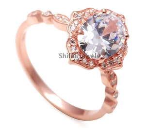 Ovaler Zirkonia-Sterlingsilberring für Frauen, weißer Zirkoniaring, minimalistischer Ring, Art-Deco-Ring, handgefertigter Ring, einzigartiger Verlobungsring