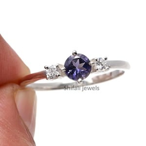 Natural Iolite Ring For Women , Silver Iolite Ring, Real Iolite Ring , Iolite Ring, Iolite Ring ,gift for her, Iolite Promise Ring, Stylish