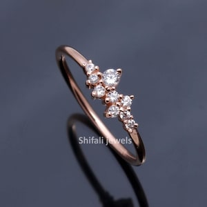 Sterling Silver Twilight Cubic Zirconia Cluster Ring