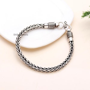 Mens Sterling Silver Bracelet ,Silver Mens Viking Bracelet,Chains Bracelet For Man, Silver Men's Jewelry, Viking Chain Bracelet,Gift For Him