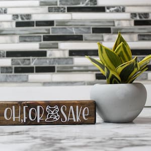Oh for Fox Sake Sign: Handmade Wooden Shelf Sitter