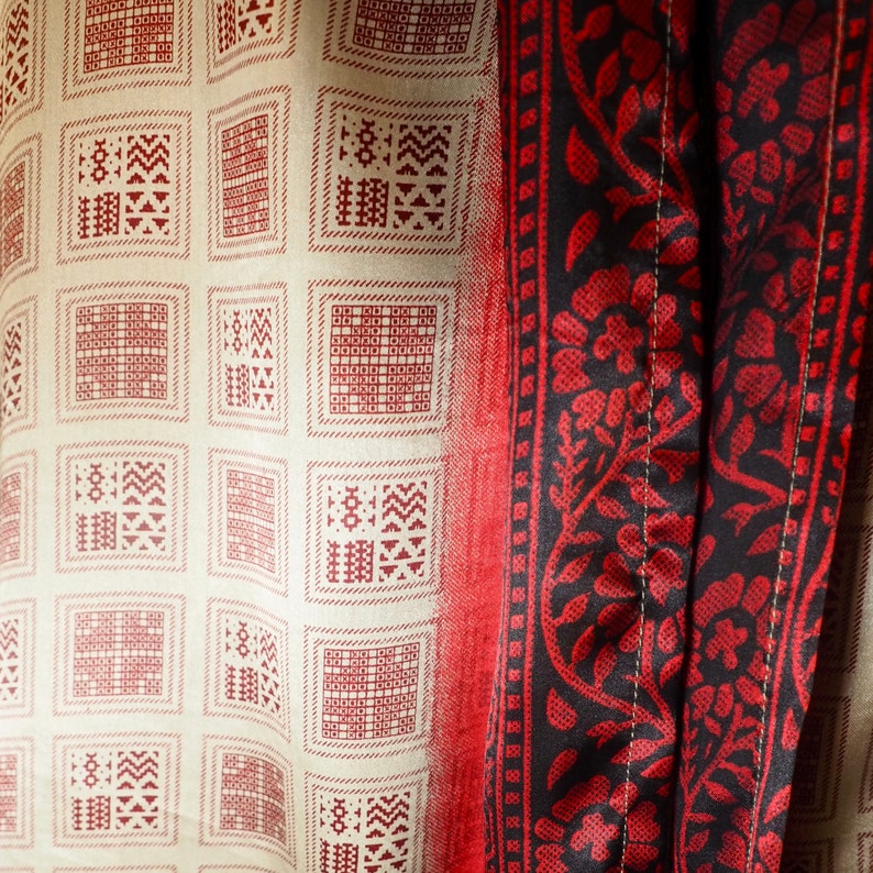 Recycled Vintage Silk Collar Kimono Jacket