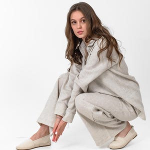 Linnen kostuum, dameskostuums, pak voor vrouwen, tweedelig pak, kostuum, dameskostuum, pakken, beige kostuum, linnen kostuum voor vrouw
