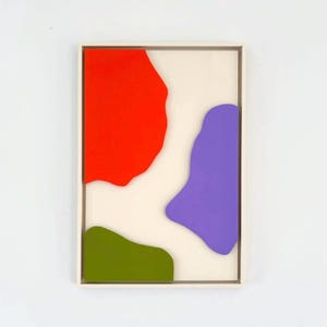3D wooden wall art – Abstract wall art modern – Colorful relief art 40x60 – Handmade wooden picture for living room & hallway