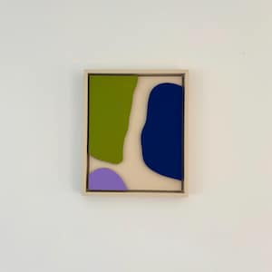 3D wooden wall art – Abstract relief art 25×30cm – Colorful wall decoration – Handmade modern wooden art for living room & hallway