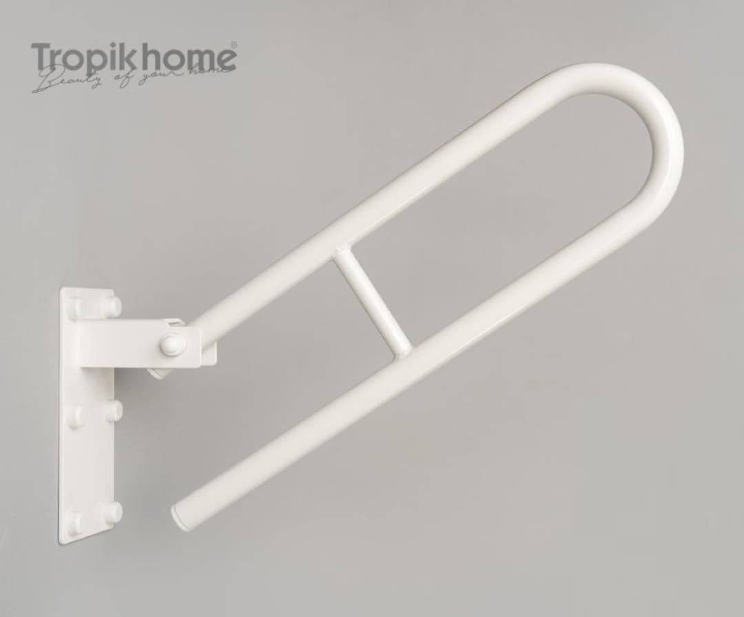 White Folding Bathroom Safety Handle Grab Bar Holder Etsy