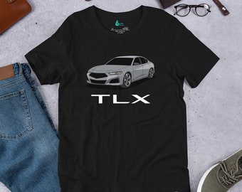 20-24 Acura TLX 2da generación plata hombres mujeres unisex coche temática camiseta personalizable