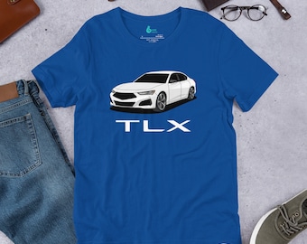 20-24 Acura TLX 2da generación blanco hombres mujeres unisex coche temático camiseta personalizable