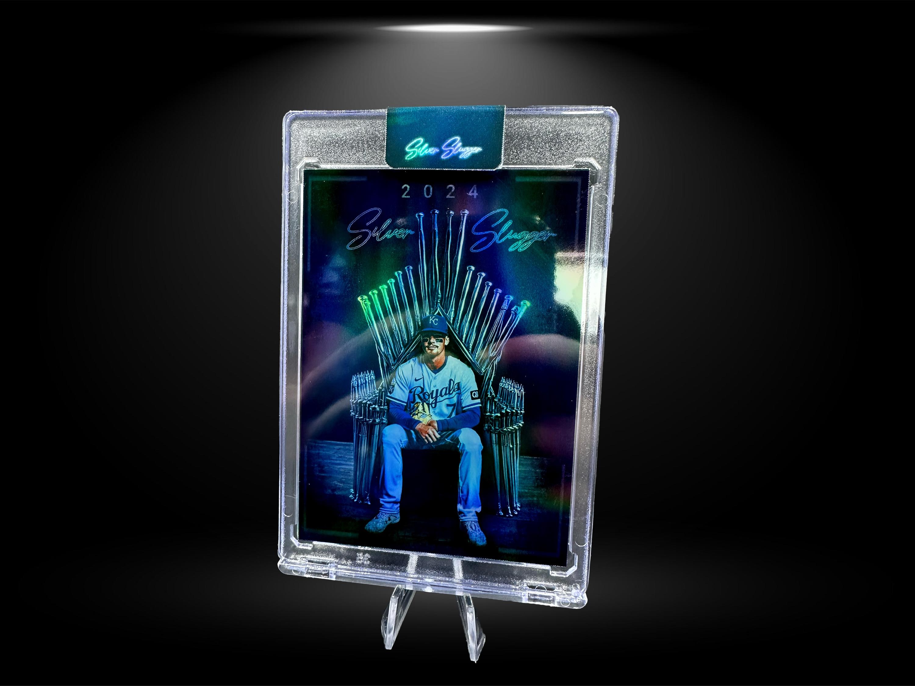 Bobby Witt Jr. Novelty Custom Trading Card | Kansas City Royals | Glossy Artist Baseball Card | 2024 Silver Slugger Award Winner Themed
