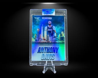 Anthony Davis Novelty Custom Trading Card | Dallas Mavericks | Glossy Artist Basketball Card | Mavs | Dallas Skyline Themed